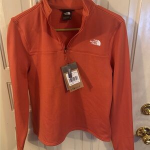 The North Face Vibrant Orange Half-Zip Top